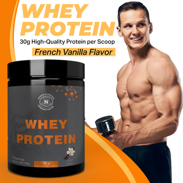 NUPACK Whey Protein Powder 30g Protein, French Vanilla, 5lb (52 Servings)