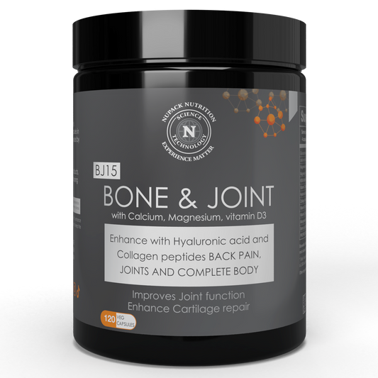 NUPACK Bone & Joint Support Supplement with Glucosamine, MSM, Collagen & Vitamin D3 | 120 Veg Capsules