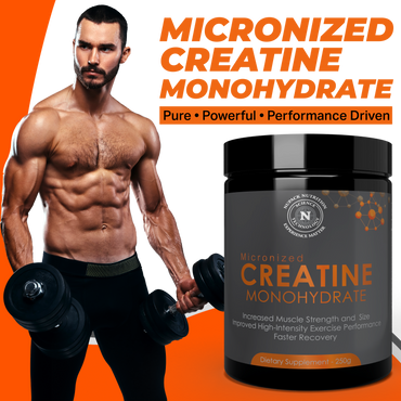 NUPACK Micronized Creatine Monohydrate 250g | 3g Per Serving for Muscle Strength